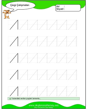 okul öncesi çizgi çalışmaları